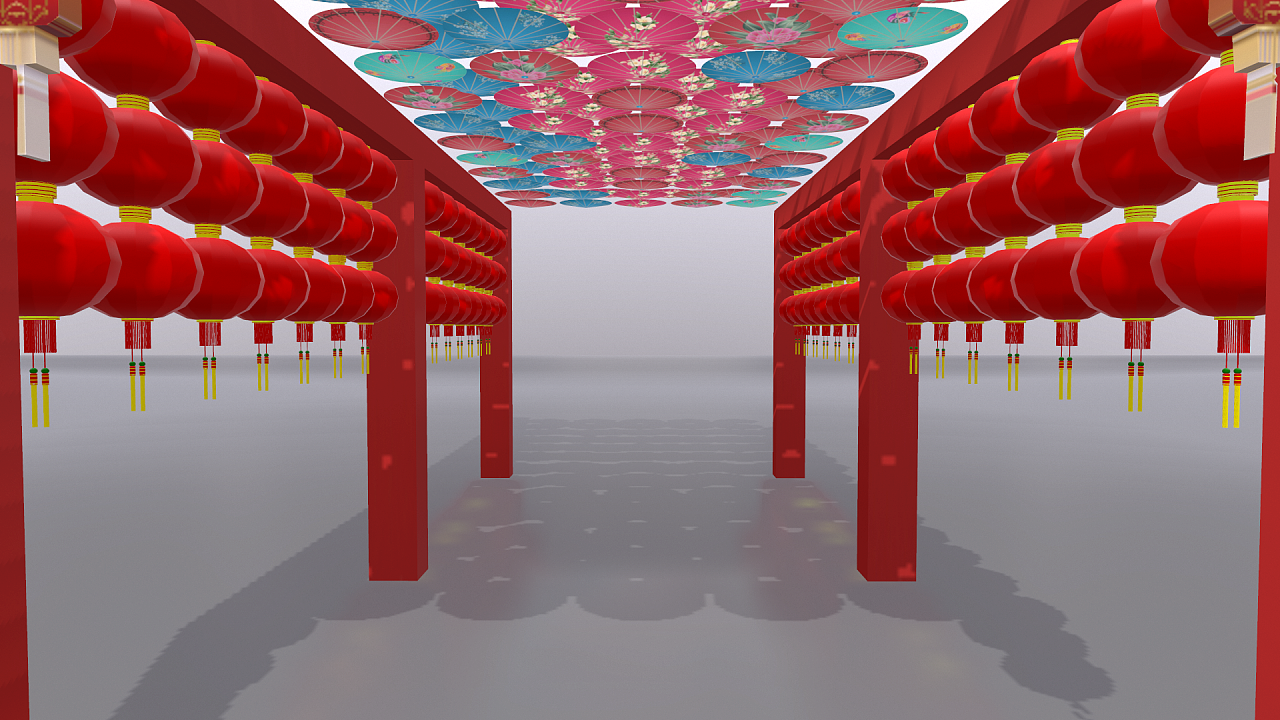 民俗龙门 美陈 灯笼