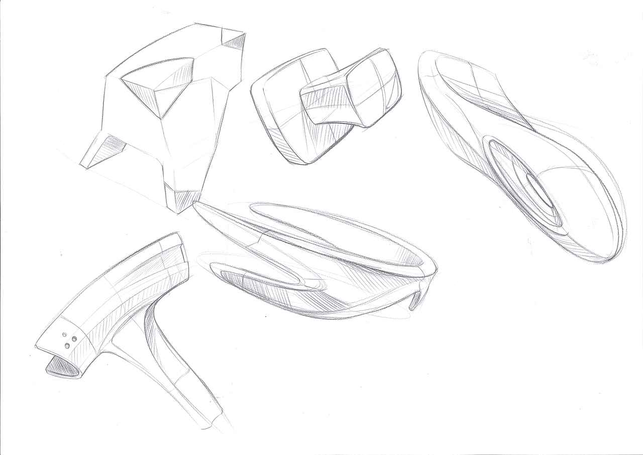 工业设计手绘之吓JX画的线稿形体