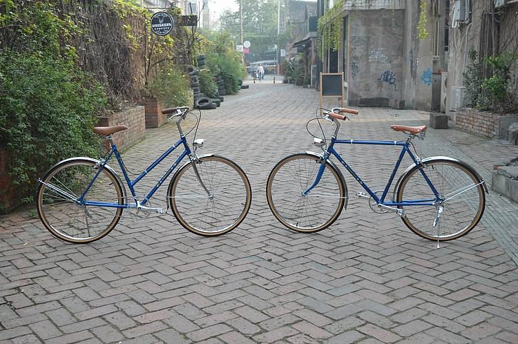 凤凰老式自行车改装复古自行车