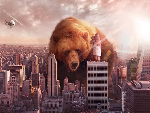 城市里的熊和女孩