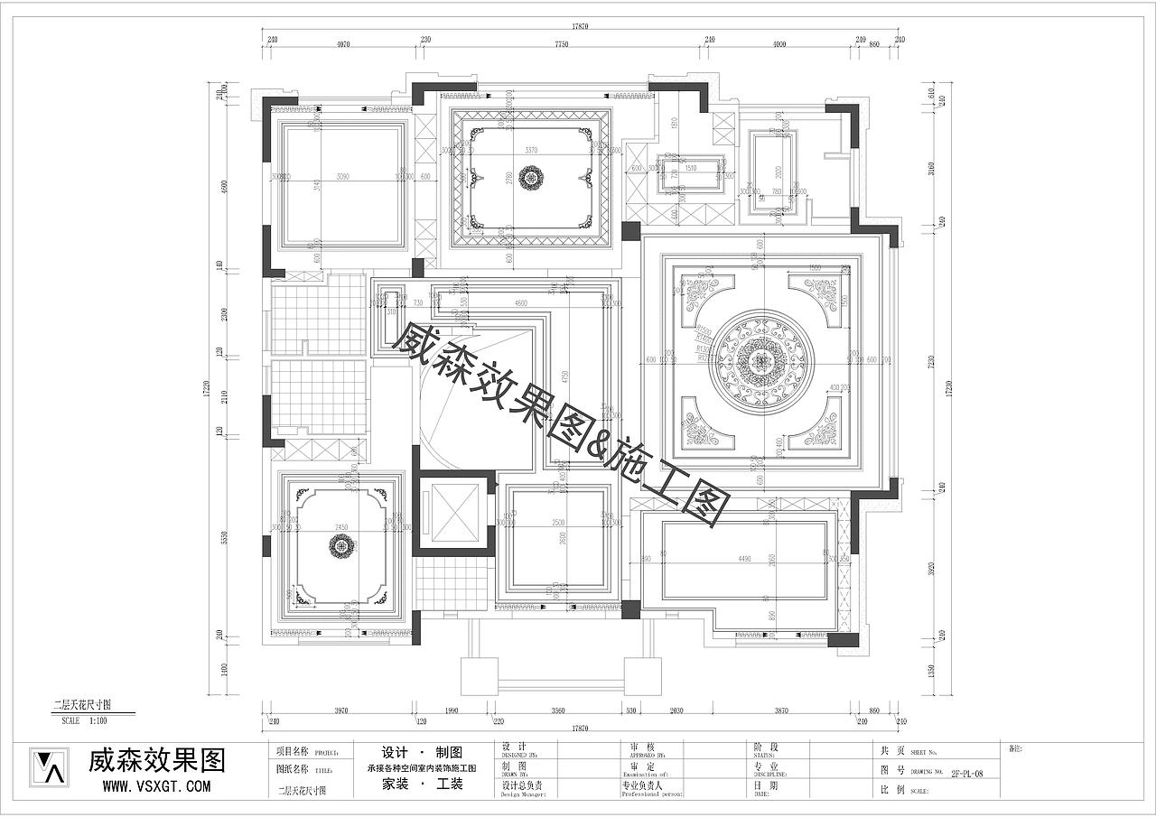 家装|五层欧式别墅  平面系统图