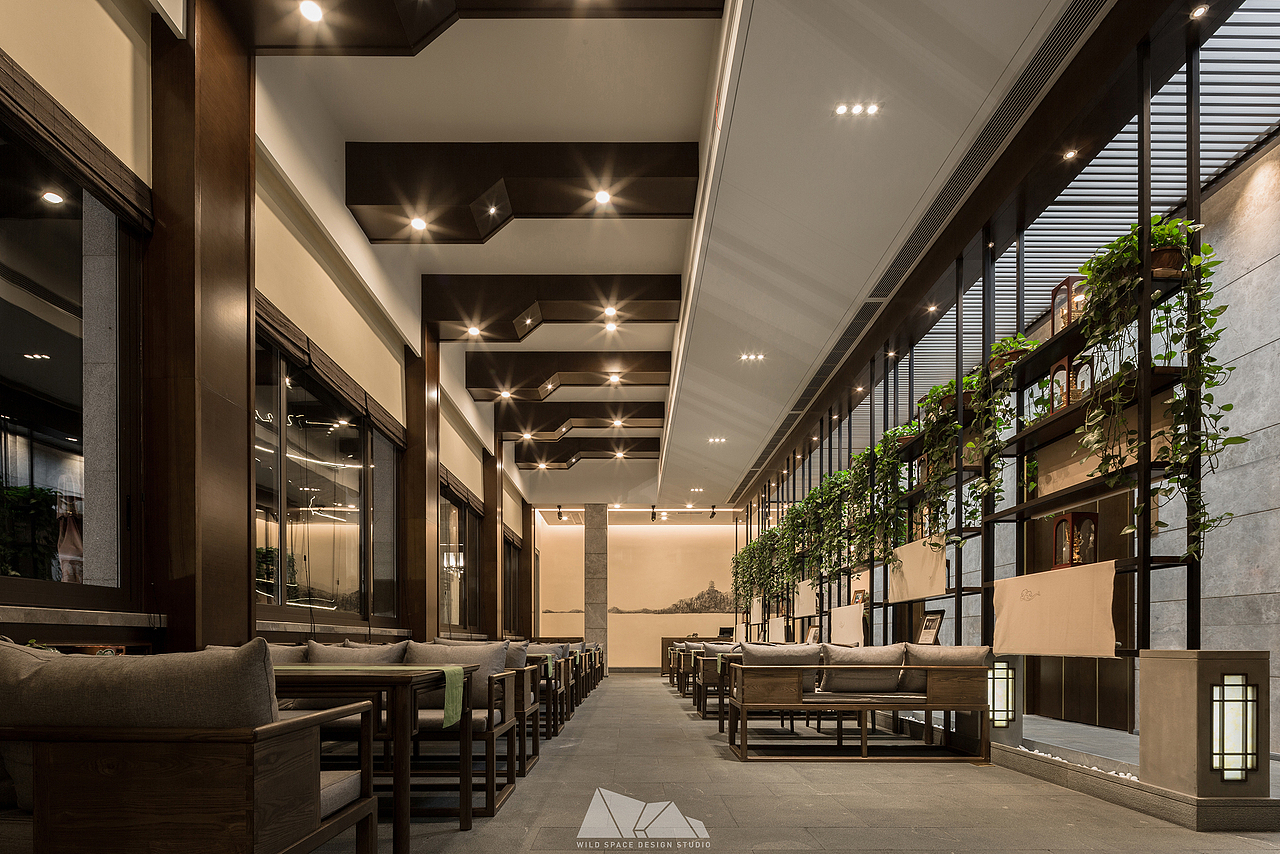 雷峰塔藕香居中式茶餐厅室内空间