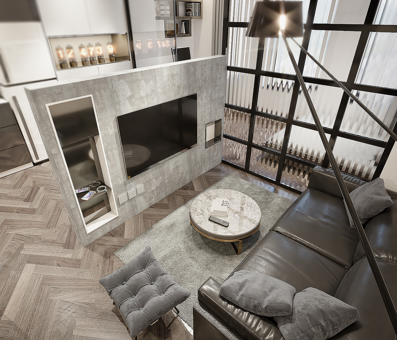 一套单身公寓的设计与表现