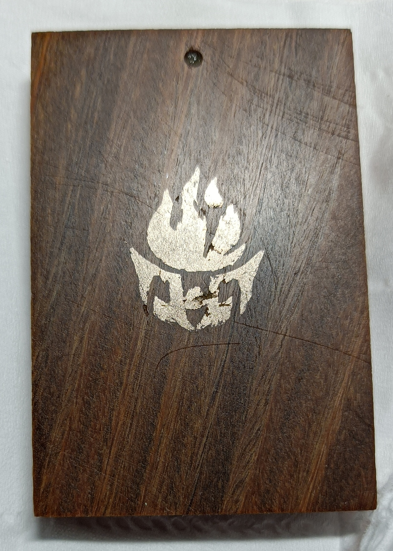 木嵌银明教logo牌子