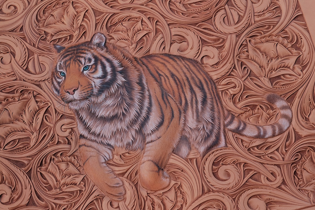 【梦虎】心有猛虎，细嗅蔷薇！（图ZMjE5MTc4MzYw） - 工艺品设计 - 站酷设计师革也GeYe原创素材 - 站酷ZCOOL