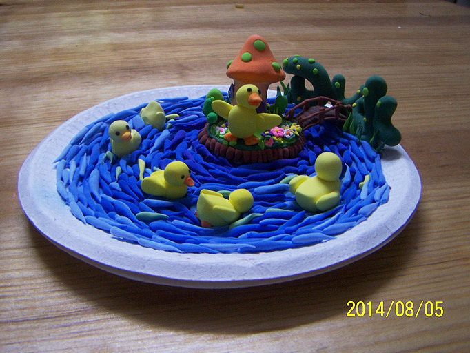 粘土练习作品之三:小鸭子