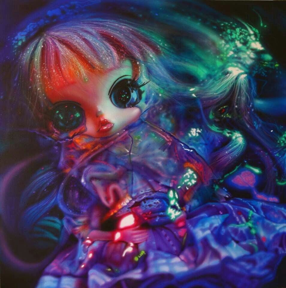 娃娃系列油画作品1