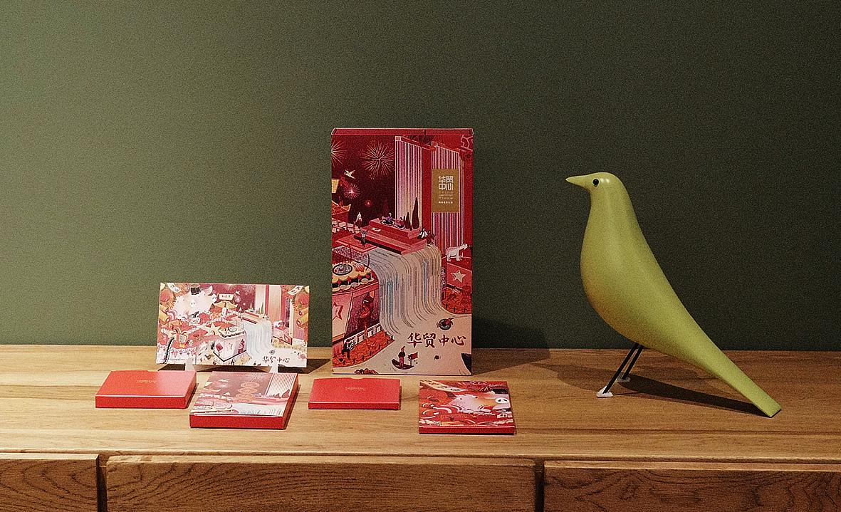 华贸中心 X 猪年新春KV及产品（图ZMjEwMDQ1MjA0） - 商业插画 - 站酷设计师ZoeyRen原创素材 - 站酷ZCOOL