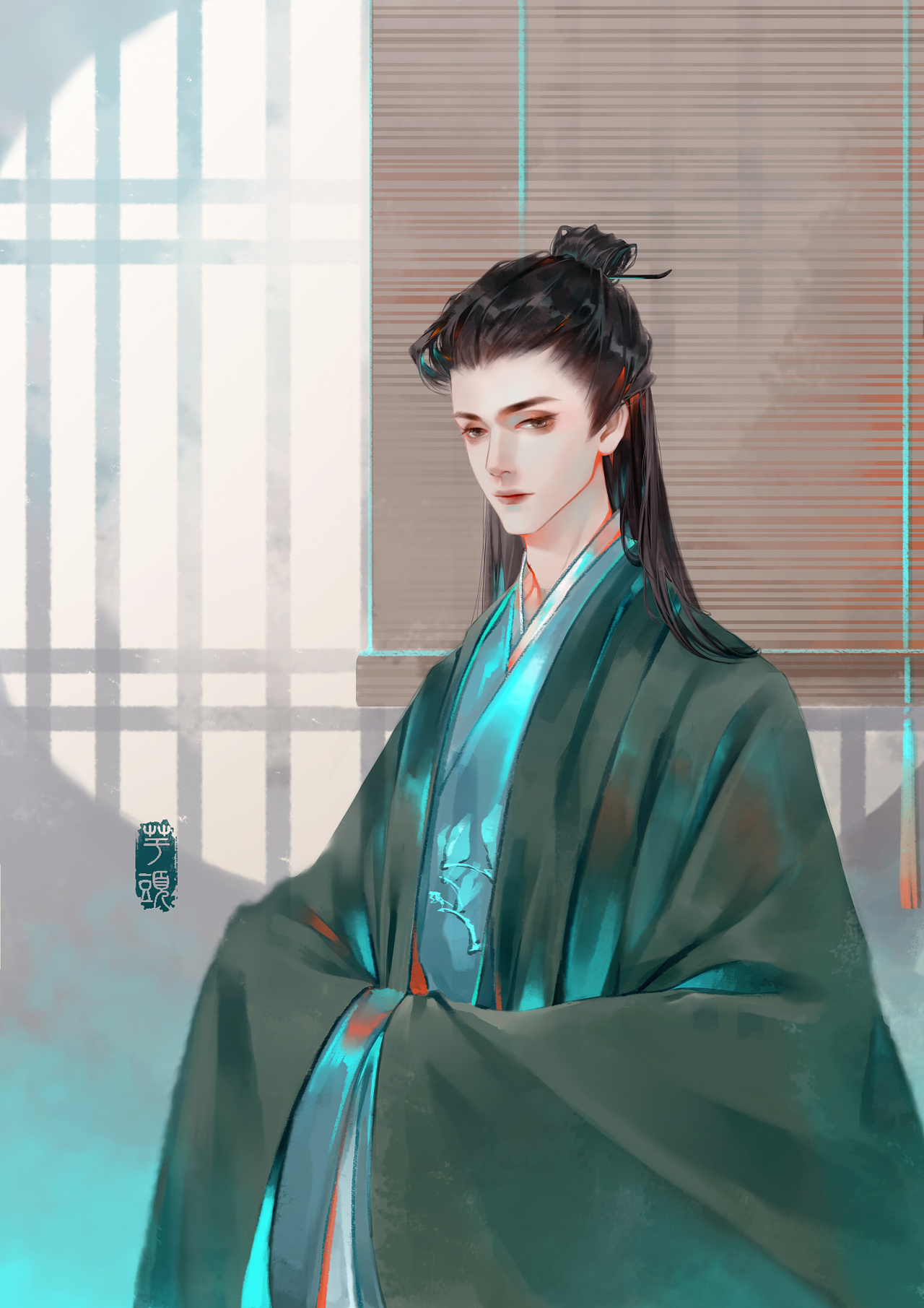 又摸了一张南梁的褚嬴