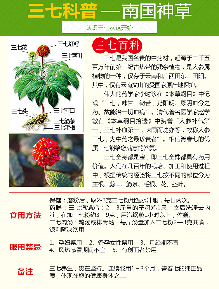 文山三七详情页