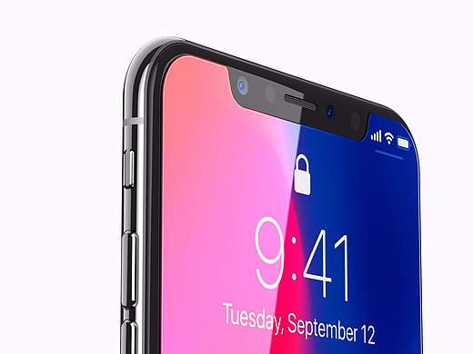 iphoneX钢化膜3D渲染