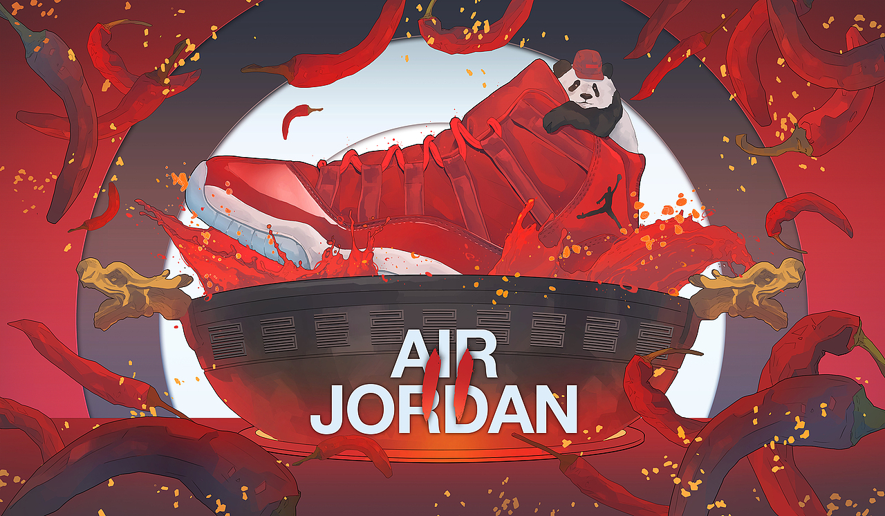 AJ11 红辣椒（图ZOTg0NTI5MzY=） - 新锐潮流插画 - 站酷设计师安贤杰啊原创素材 - 站酷ZCOOL