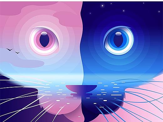 每日練習-貓（個人主頁-ZMjU2NDUxNDQ=） - 閃屏/壁紙 - 站酷設(shè)計師門三幺妹原創(chuàng)素材 - 站酷ZCOOL