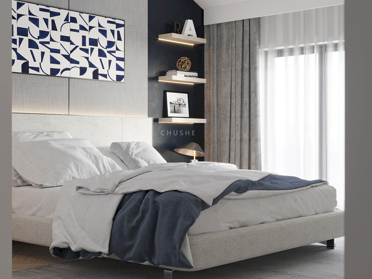 舒适宁静空间（图ZMjM0MTE1Njcy） - 家装设计 - 站酷设计师初舍空间设计原创素材 - 站酷ZCOOL