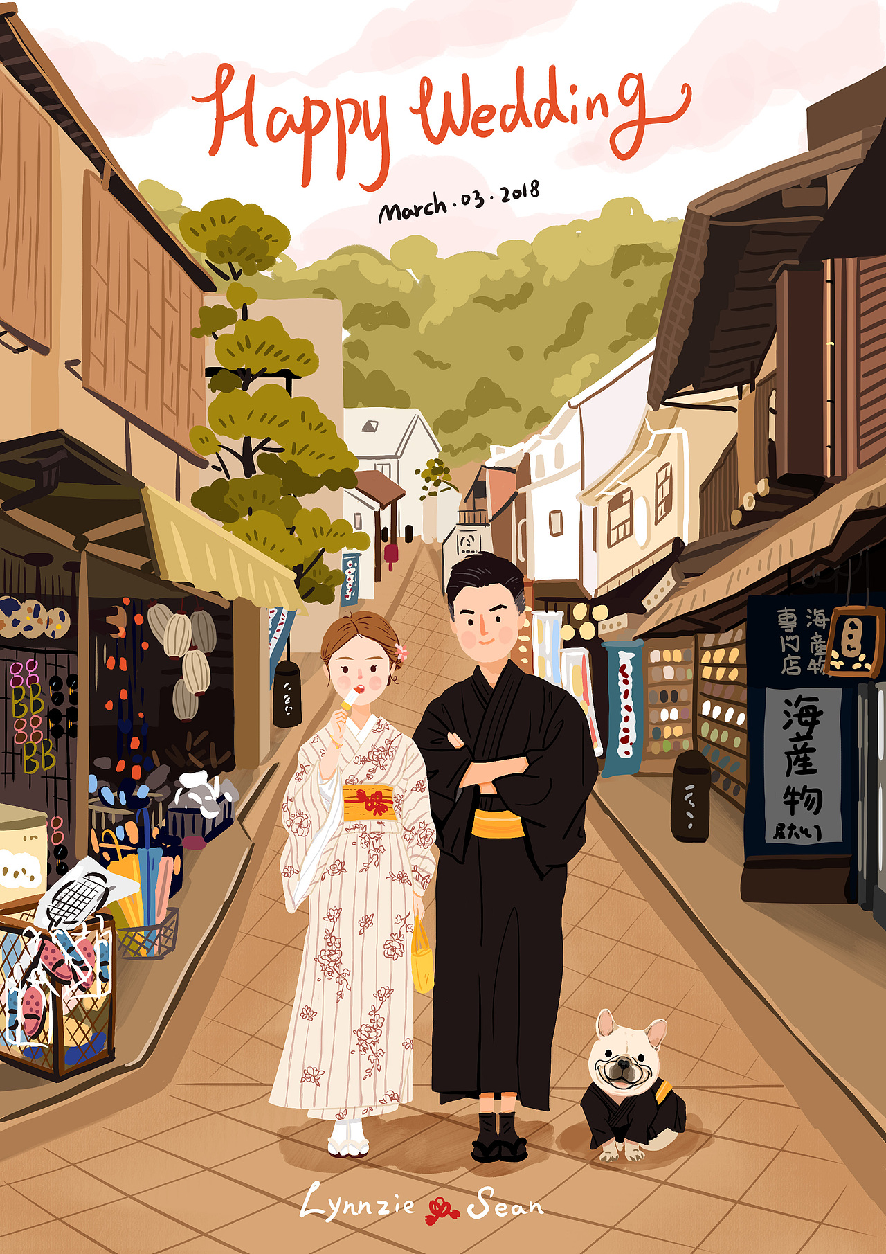 镰仓的婚礼……（图ZMTA2MDAzNzU2） - 艺术插画 - 站酷设计师SummerDUAN原创素材 - 站酷ZCOOL