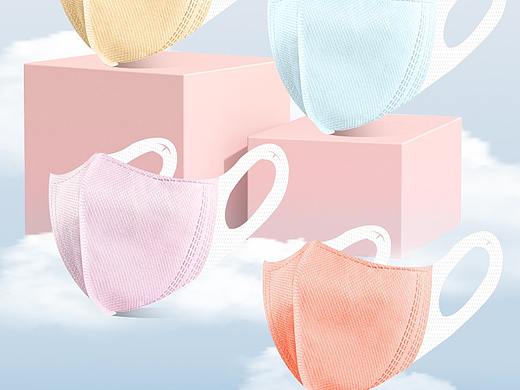 大耳朵扣口罩+渐变