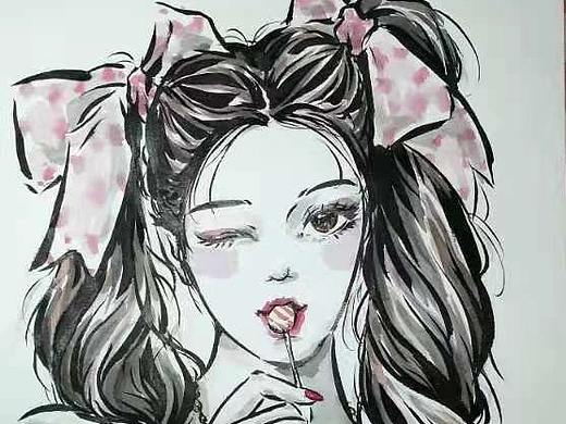 人物水墨画