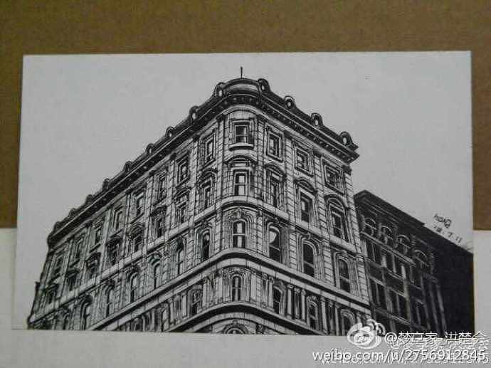 欧洲建筑—针管笔画