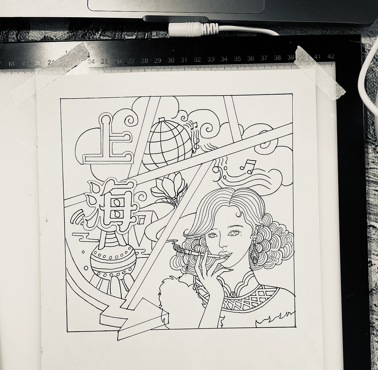 【上海印象】 马克笔装饰画（图ZMjUyOTYzNjc2） - 创作习作 - 站酷设计师Karin米可原创素材 - 站酷ZCOOL