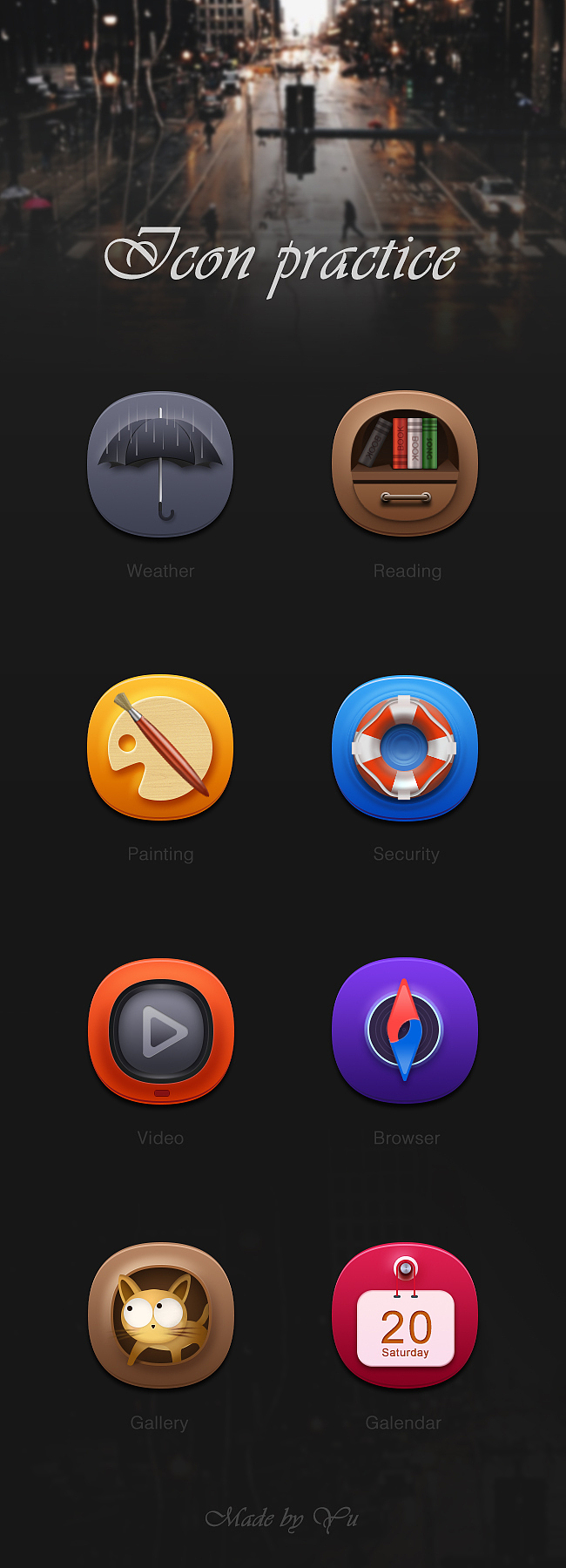 一些拟真图标练习（图ZMjUxMTI3ODA=） - 图标 - 站酷设计师玉里蜻蛉原创素材 - 站酷ZCOOL