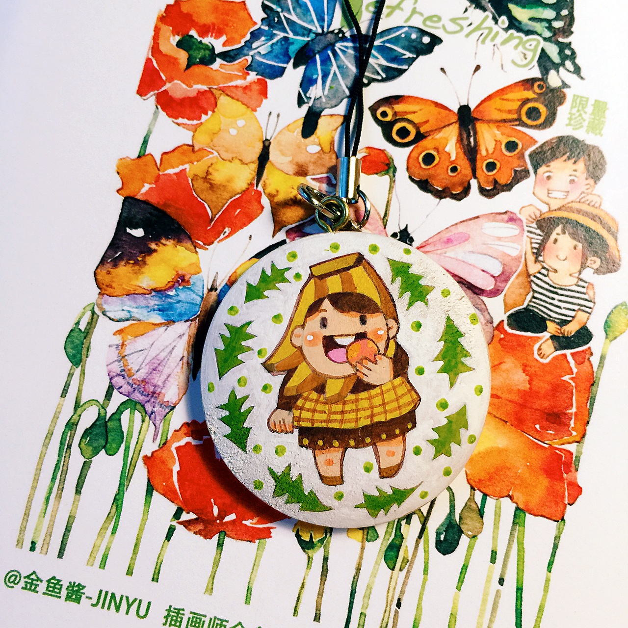 原创手绘小木牌