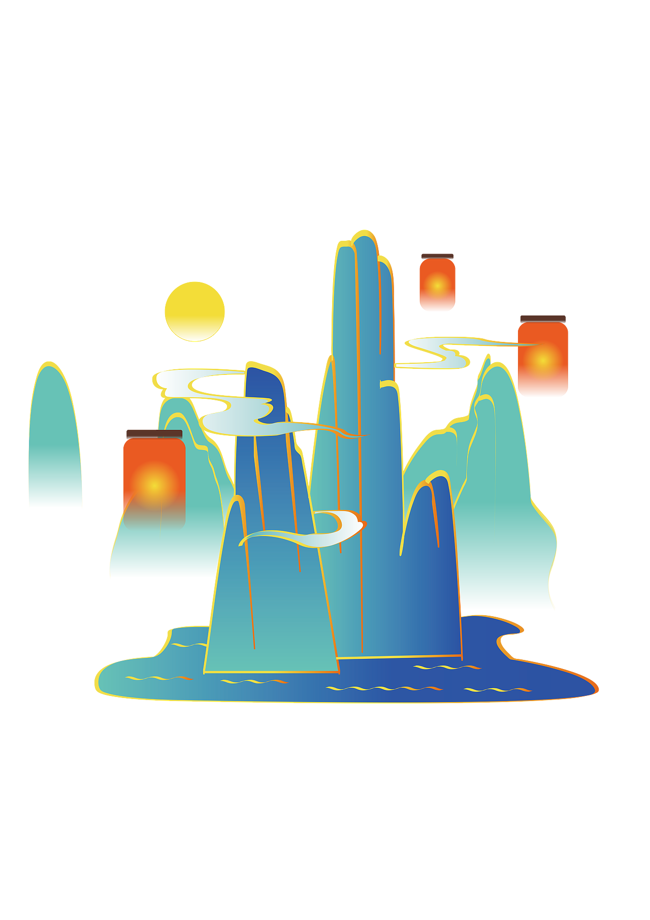 国潮 山 1_无垠universe站酷ZCOOL