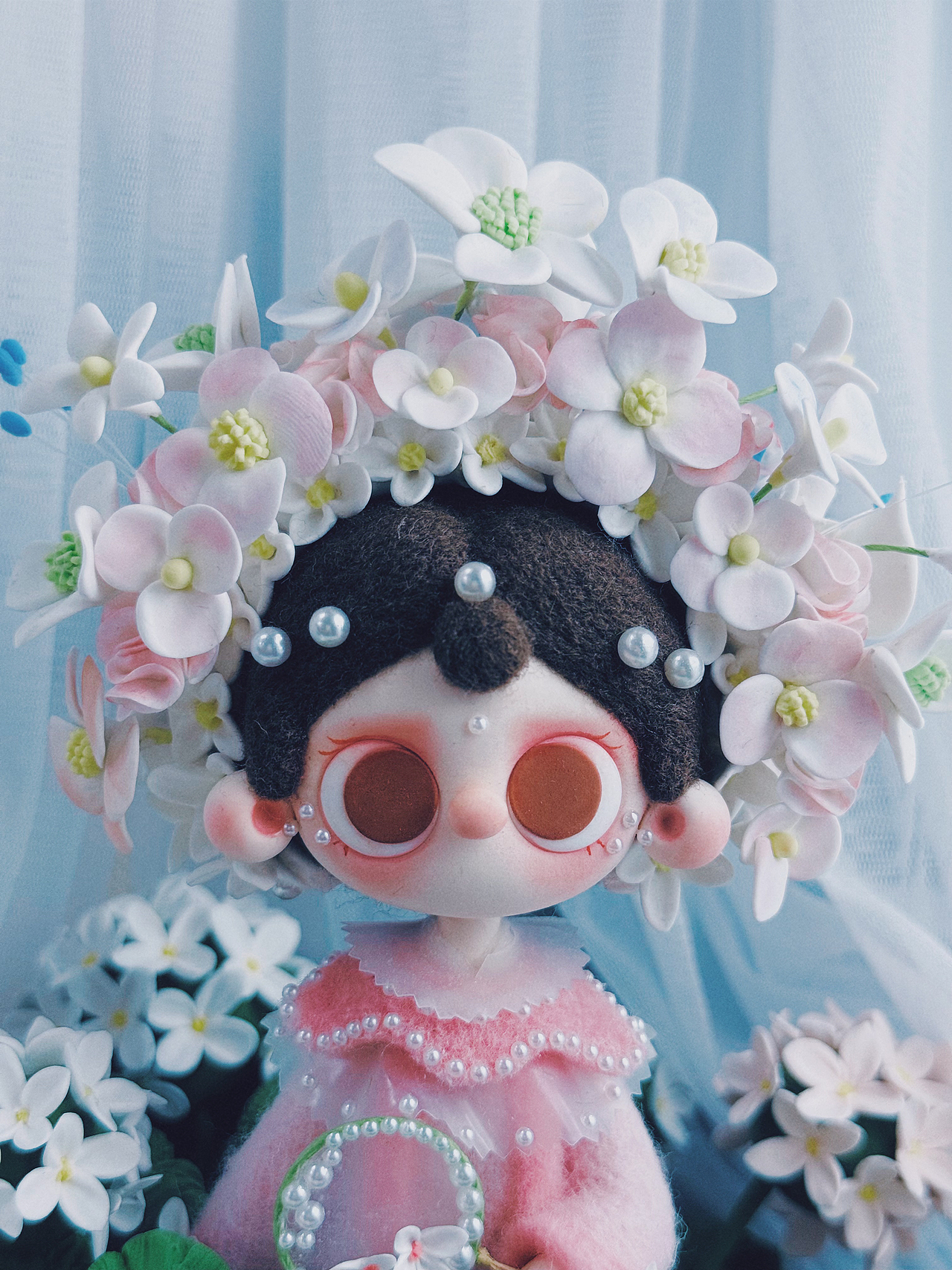 🌸（羊毛毡超轻粘土）簪花姑娘🌸（图ZMzczNTM1MDMy） - 手办/模玩 - 站酷设计师乔儿_蛮原创素材 - 站酷ZCOOL