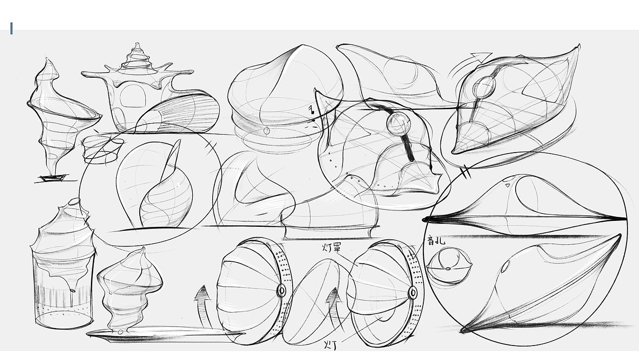 记录丨产品速写手稿图与手绘效果图