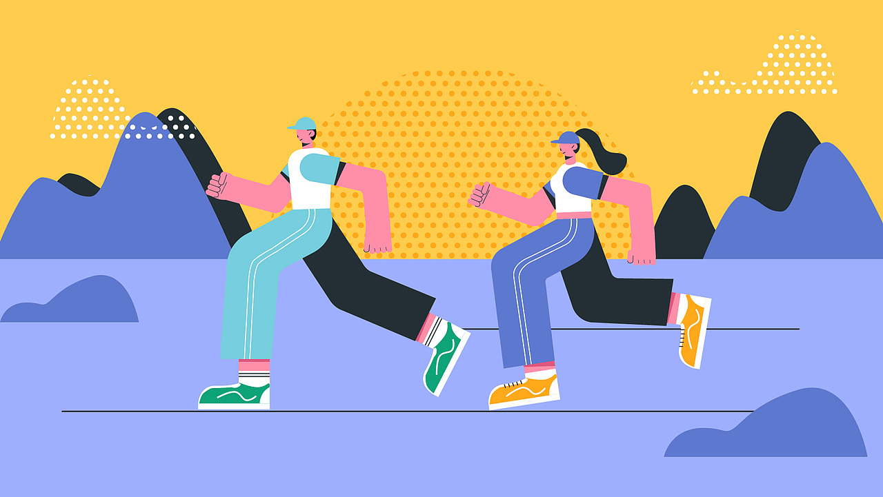 扁平人物插画系统