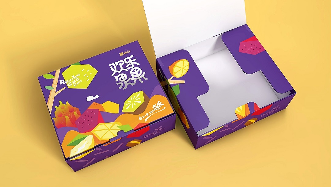 箱盒汇 | :“欢乐果果”水果综合礼盒包装设计
