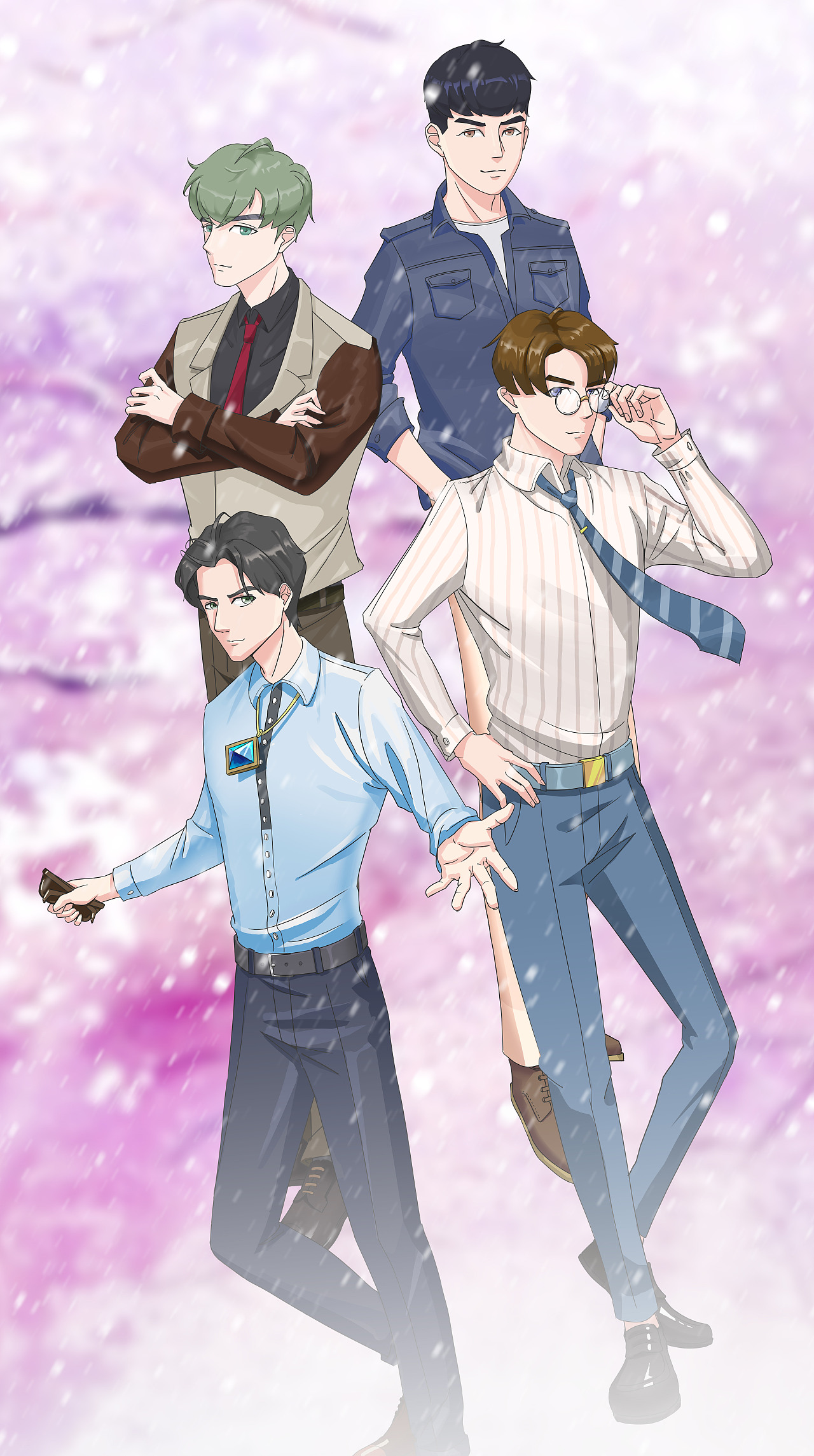 韩式插画人物绘制（图ZMTIzODI5MzM2） - 商业插画 - 站酷设计师午夜之恒原创素材 - 站酷ZCOOL