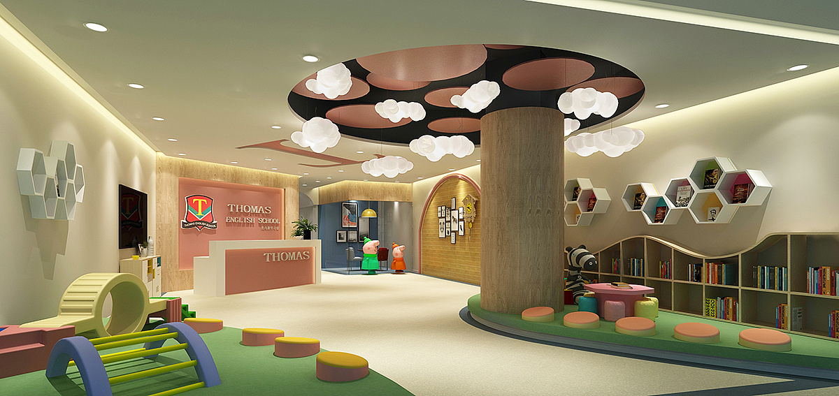 郑州儿童英语培训中心装修设计公司-京创装饰