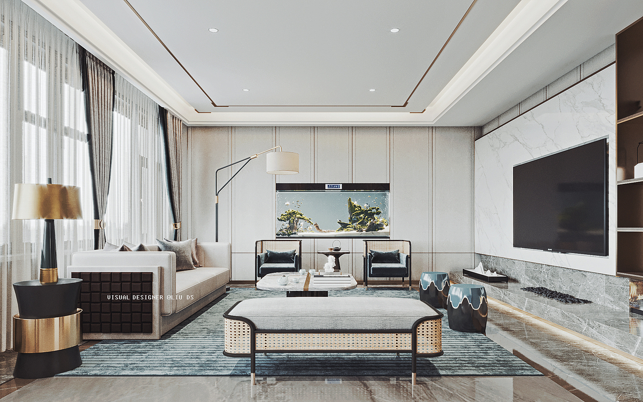 新中式 · 雅居（图ZMjE5Njc0ODc2） - 家装设计 - 站酷设计师刘大帅L原创素材 - 站酷ZCOOL