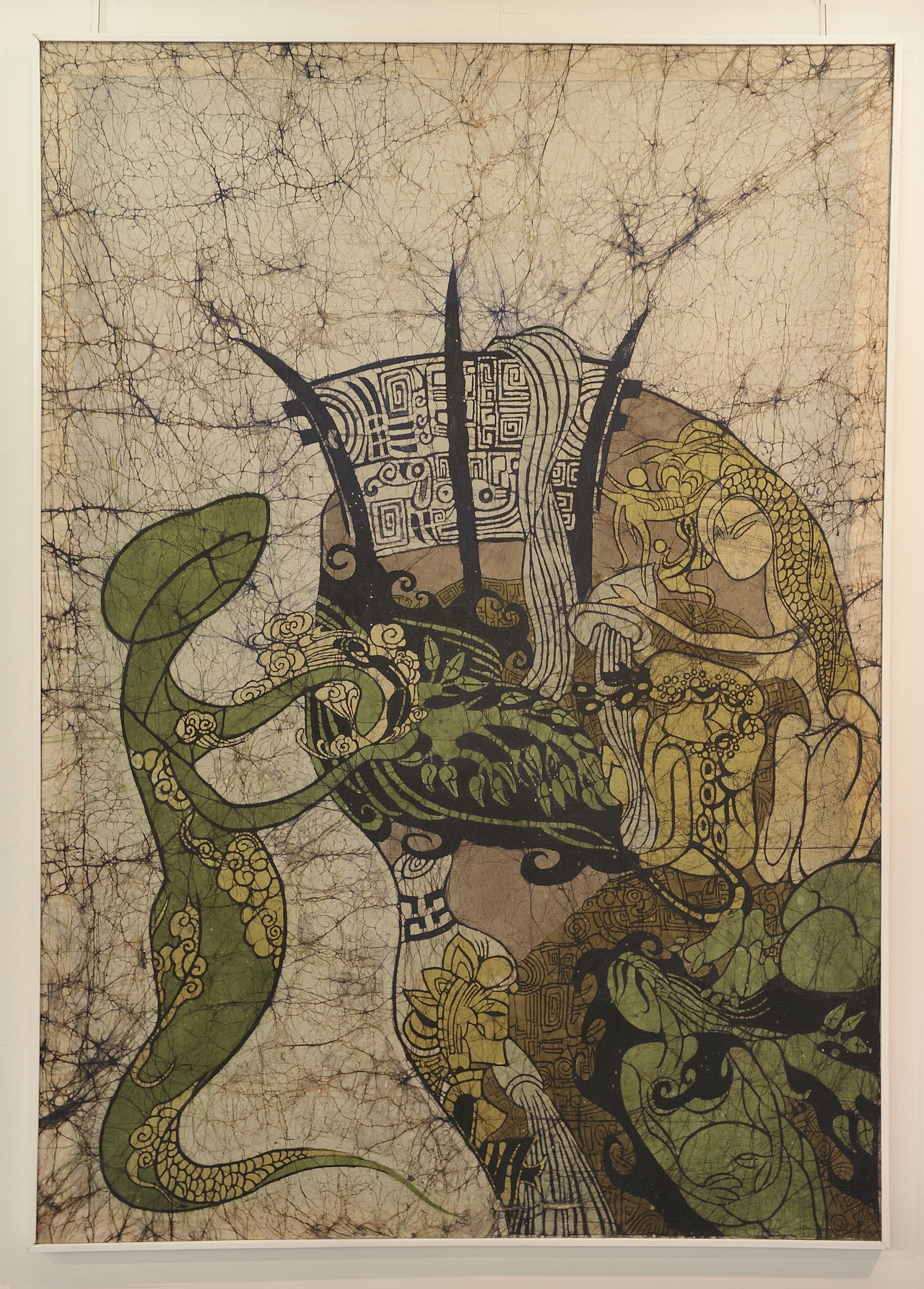 蜡染系列《画里有话二——女娲造人》