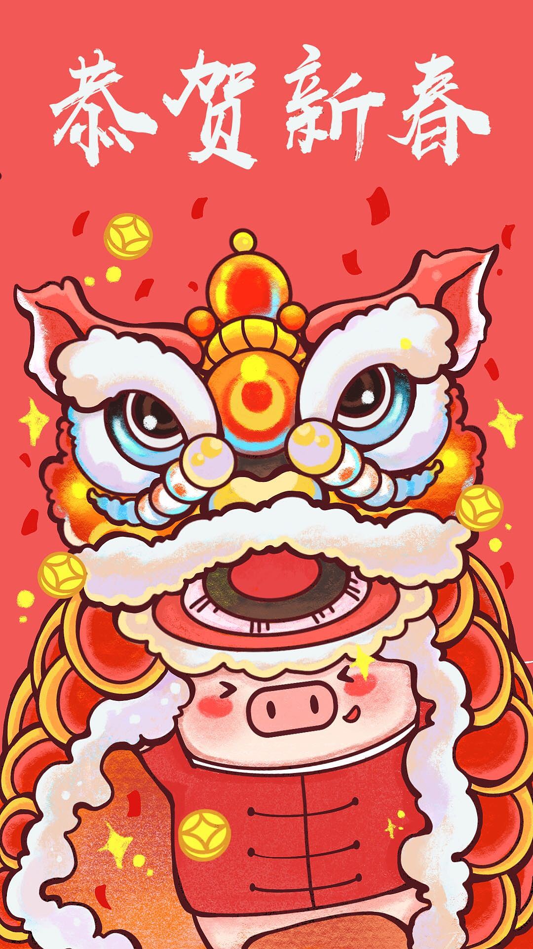 猪福多贺年限量壁纸