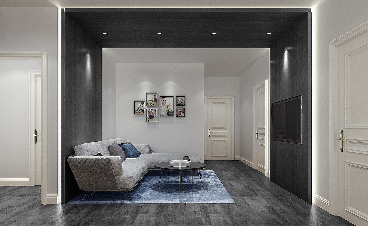 【天津东易日盛】300平都会轩意式轻奢风格装修效果图