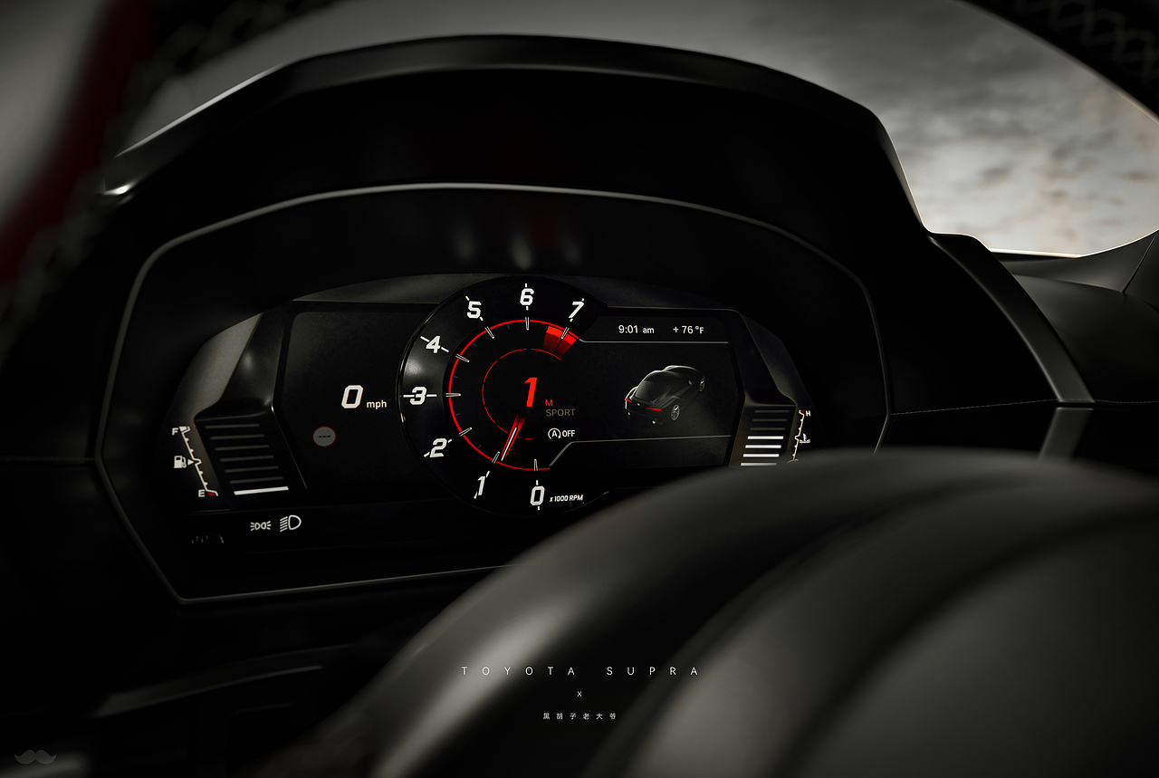 汽车场景渲染:Toyota-Supra
