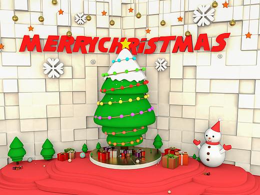 2019年圣誕主題C4D（個(gè)人主頁-ZNDE4NDI4Mjg=） - 場(chǎng)景 - 站酷設(shè)計(jì)師灰森林綠蘑菇原創(chuàng)素材 - 站酷ZCOOL