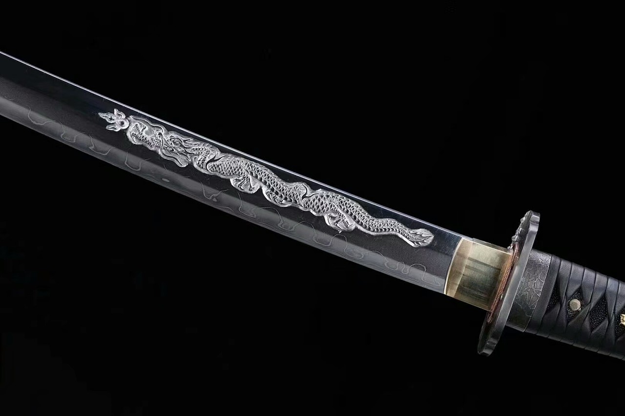 高级日本玉钢包钢武士刀手工雕物和风堂美术刀剑