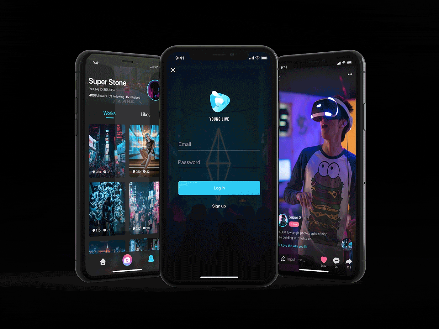 Young Live App Conceptual Design（图ZMTM1MTk0NTcy） - APP界面 - 站酷设计师PoppinYoung原创素材 - 站酷ZCOOL