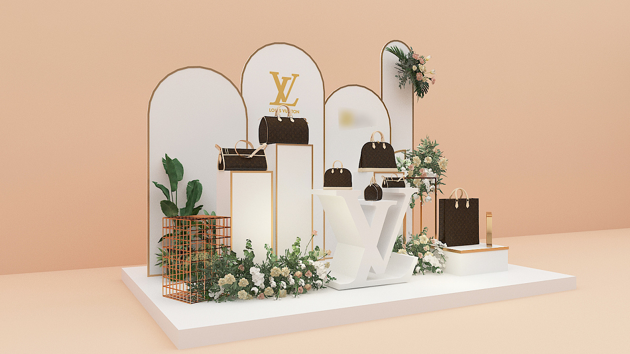 奢侈品展台|三维|其他三维|兔子洞大白兔 - 原创作品 - 站酷 (zcool)