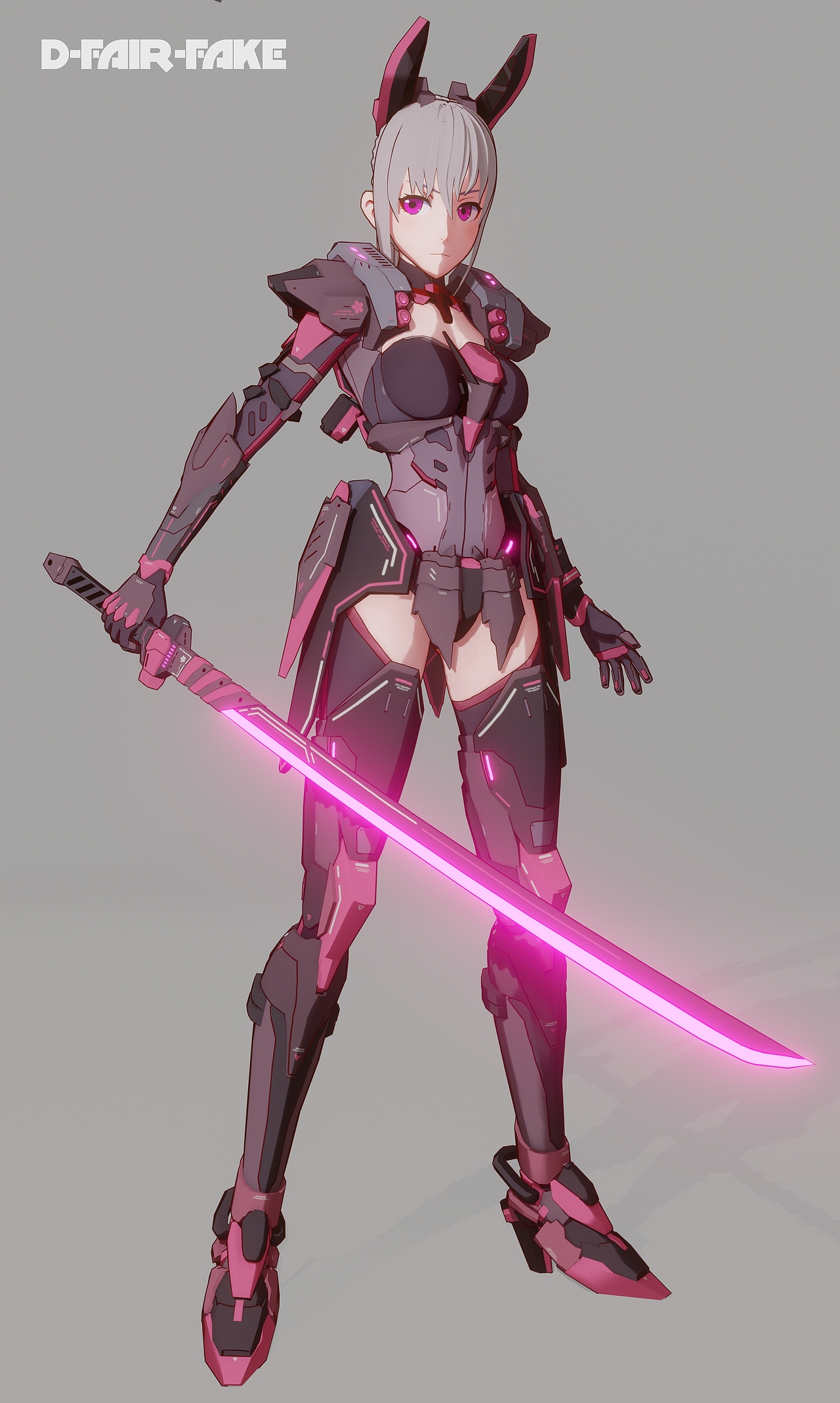 二次元风格机娘