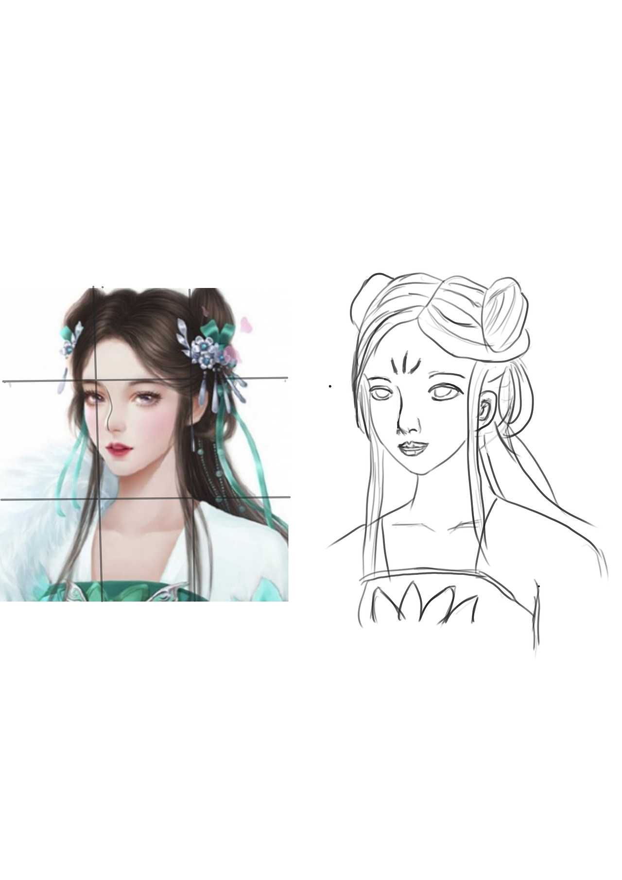 到第二年的学画记录