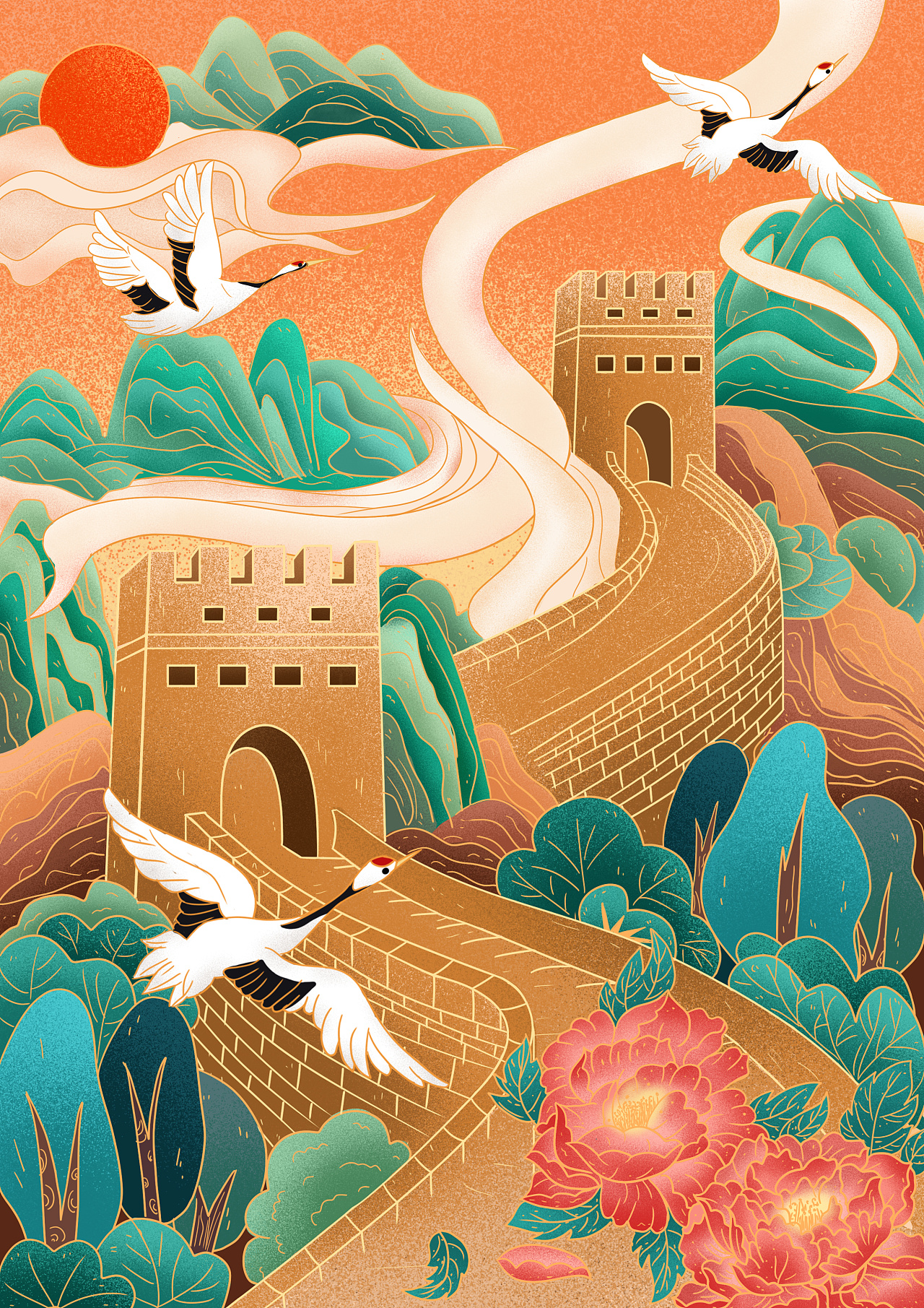 国潮风插画练习