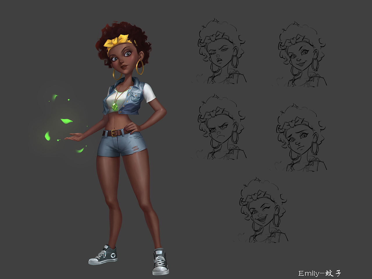 欧美小设定（图ZMjc1MDkyMDA4） - 游戏原画 - 站酷设计师Emily_蚊子原创素材 - 站酷ZCOOL