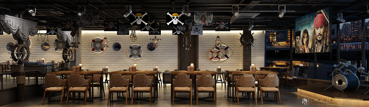 海盗酒吧|空间|商业空间设计|焦虑的鱼蛋 - 原创作品 - 站酷 (zcool)