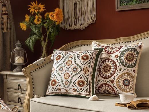 波西米亚风 抱枕拍摄