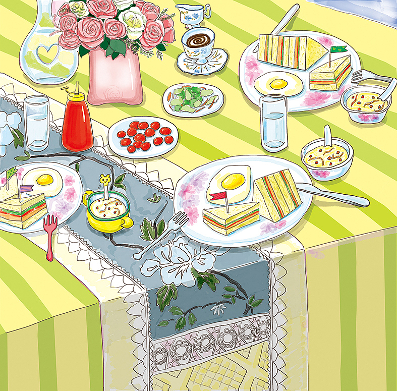 《小麦家の生活秀》DM插画麦凯乐大连总店五一家居节(已商用)