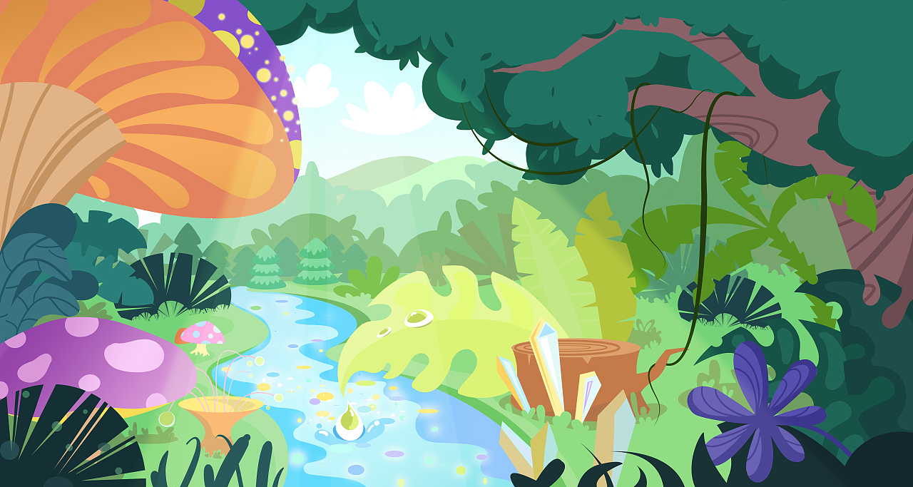 热带雨林|儿插（图ZMjI1NDA3MDEy） - 儿童插画 - 站酷设计师Tianart原创素材 - 站酷ZCOOL