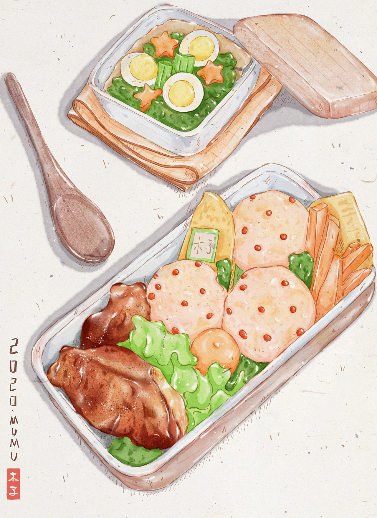 iPad水彩美食插画（图ZMjI3ODQ2MDgw） - 创作习作 - 站酷设计师muzi_MUMU原创素材 - 站酷ZCOOL